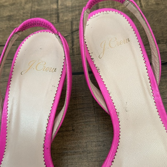 Jcrew Leather Sling Back Kitten heels - Picture 4 of 8